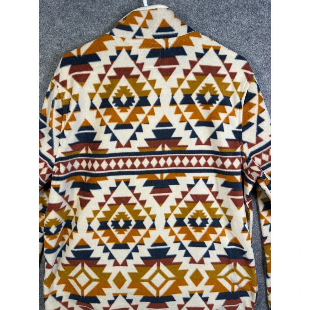 Telluride Clothing Co Mens Large Southwestern Aztec Fleece Pullover‎ Mock Neck L